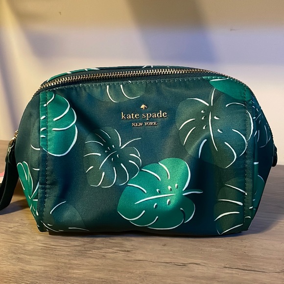 NWT Kate Spade Chelsea monstera leaves small bag, green - Picture 1 of 10